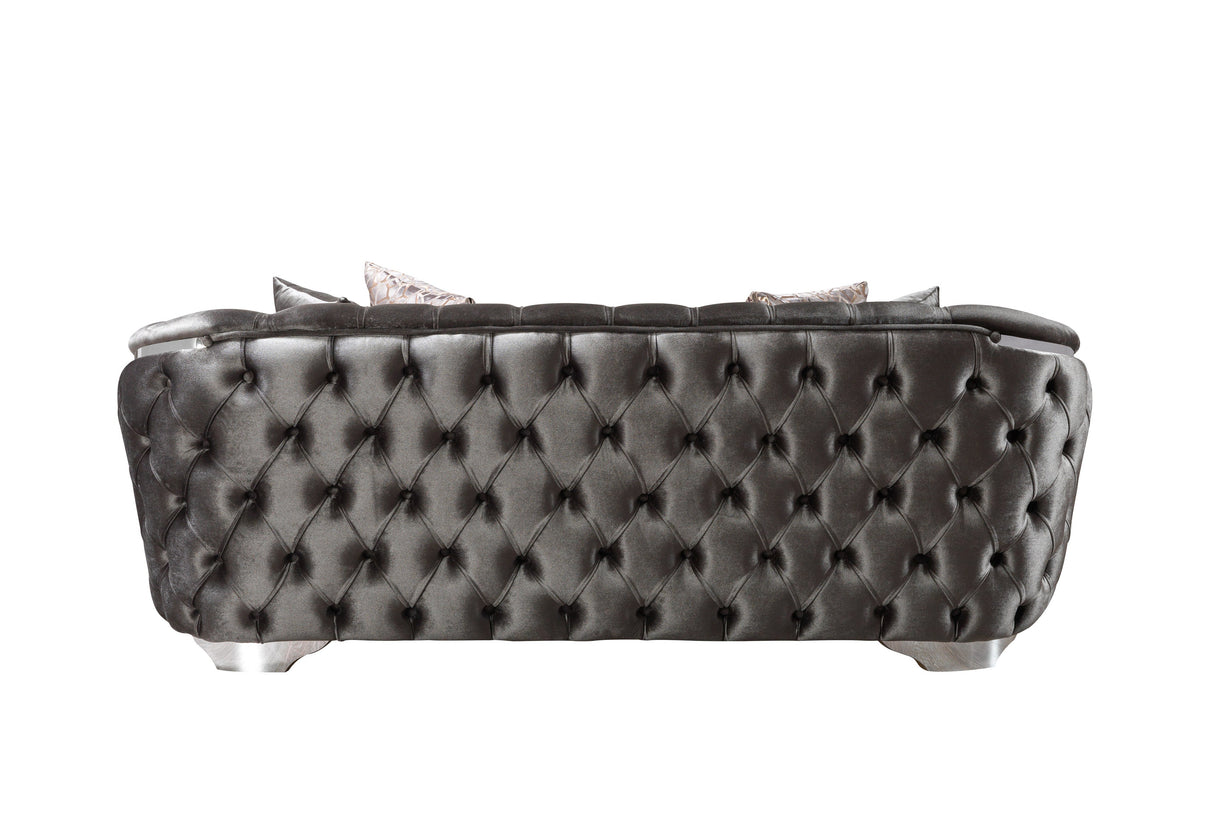 Lupino Gray Velvet Loveseat 79" from Nova Furniture - Luna Furniture