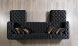 Neva Black Velvet Double Chaise Sectional from Nova Furniture - Luna Furniture