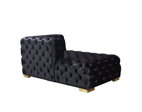 Neva Black Velvet Double Chaise Sectional from Nova Furniture - Luna Furniture