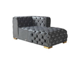 Neva Gray Velvet Double Chaise Sectional from Nova Furniture - Luna Furniture