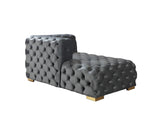 Neva Gray Velvet Double Chaise Sectional from Nova Furniture - Luna Furniture