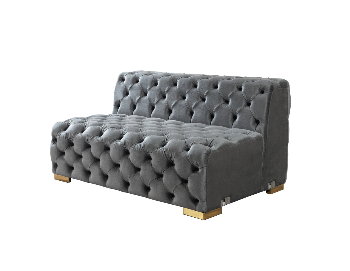 Neva Gray Velvet Double Chaise Sectional from Nova Furniture - Luna Furniture