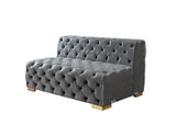 Neva Gray Velvet Double Chaise Sectional from Nova Furniture - Luna Furniture