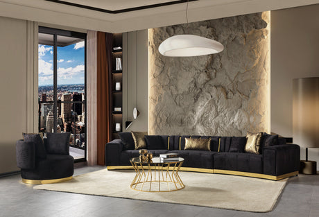 Michelle Black Velvet Chair from Nova Furniture - Luna Furniture