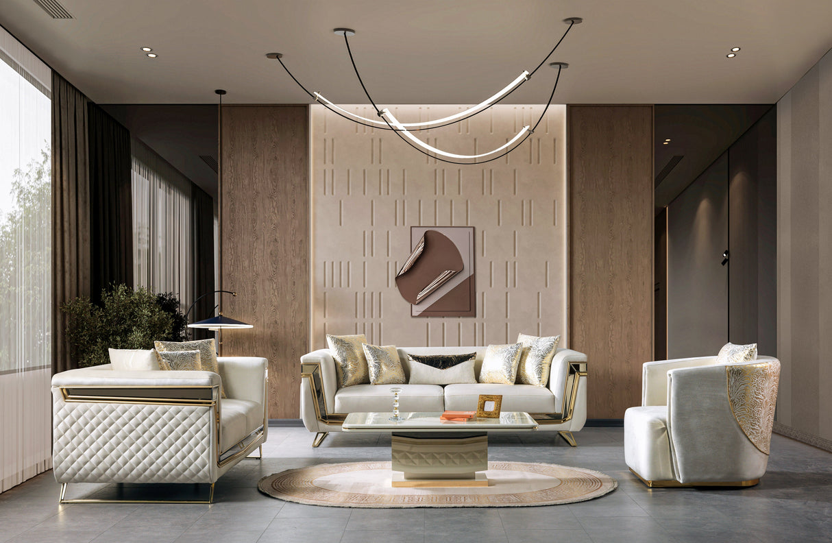 Anica Ivory Velvet Chair