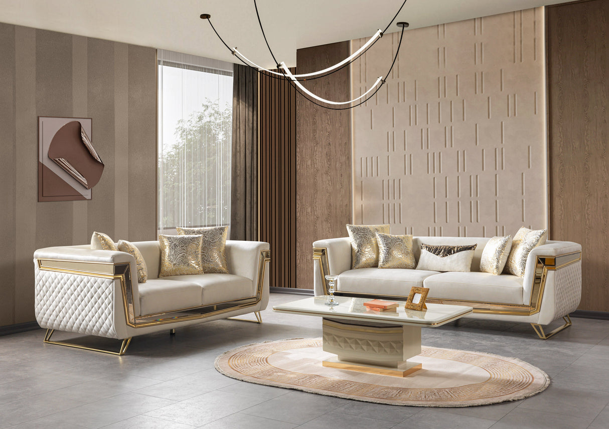 Anica Ivory Coffee Table from Nova Furniture - Luna Furniture