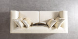 Anica Ivory Velvet Living Room Set (Sofa & Loveseat)