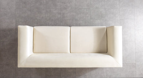 Anica Ivory Velvet Living Room Set (Sofa & Loveseat) from Nova Furniture - Luna Furniture