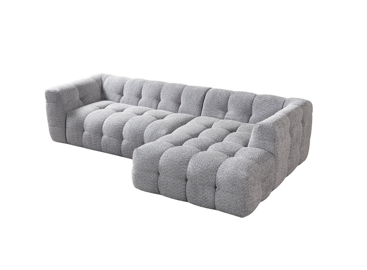 Ivy Gray Boucle RAF Sectional from Nova Furniture - Luna Furniture