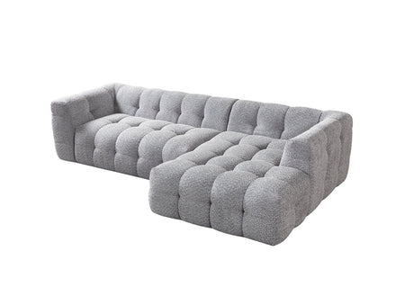 Ivy Gray Boucle RAF Sectional from Nova Furniture - Luna Furniture