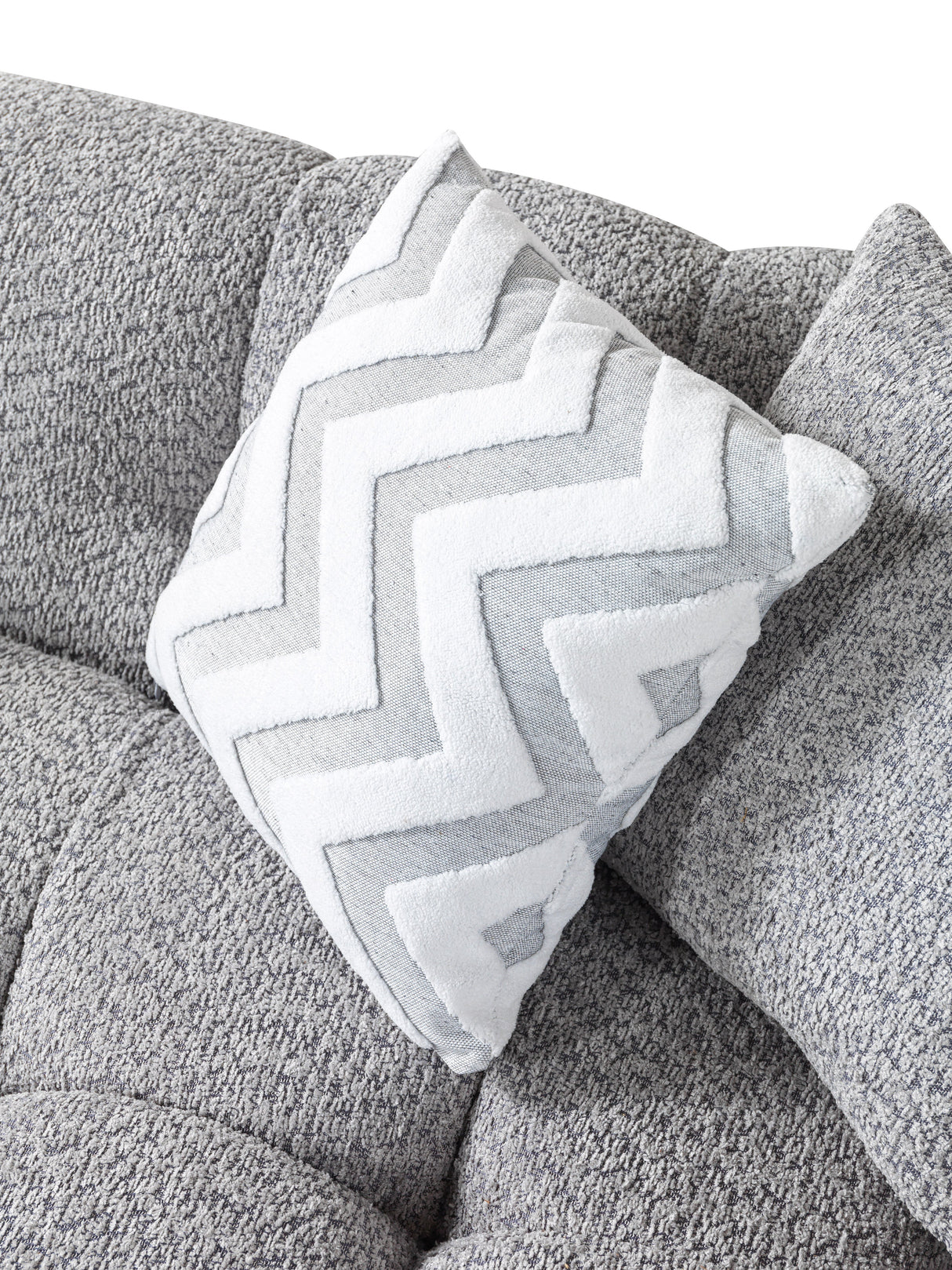 Ivy Gray Boucle RAF Sectional from Nova Furniture - Luna Furniture