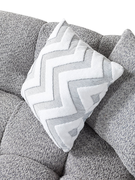 Ivy Gray Boucle RAF Sectional from Nova Furniture - Luna Furniture