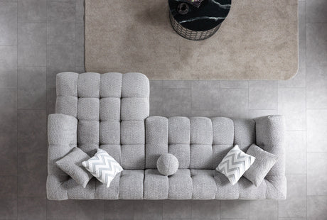 Ivy Gray Boucle RAF Sectional from Nova Furniture - Luna Furniture