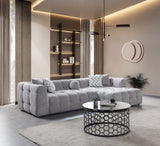 Ivy Gray Boucle RAF Sectional from Nova Furniture - Luna Furniture