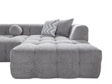 Ivy Gray Boucle RAF Sectional from Nova Furniture - Luna Furniture