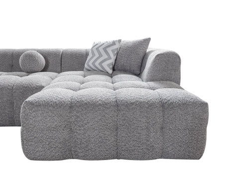 Ivy Gray Boucle RAF Sectional from Nova Furniture - Luna Furniture