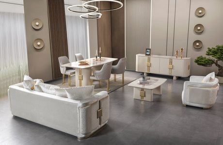 Carlina Ivory Dining Server from Nova Furniture - Luna Furniture