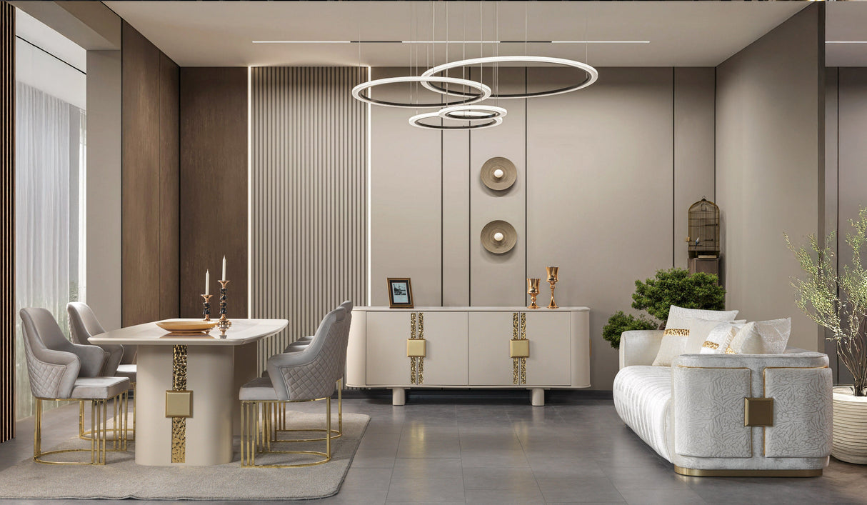 Carlina Ivory Dining Server from Nova Furniture - Luna Furniture