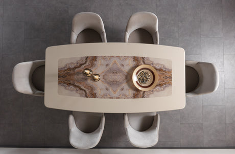 Carlina Ivory 7-Piece Dining Set from Nova Furniture - Luna Furniture