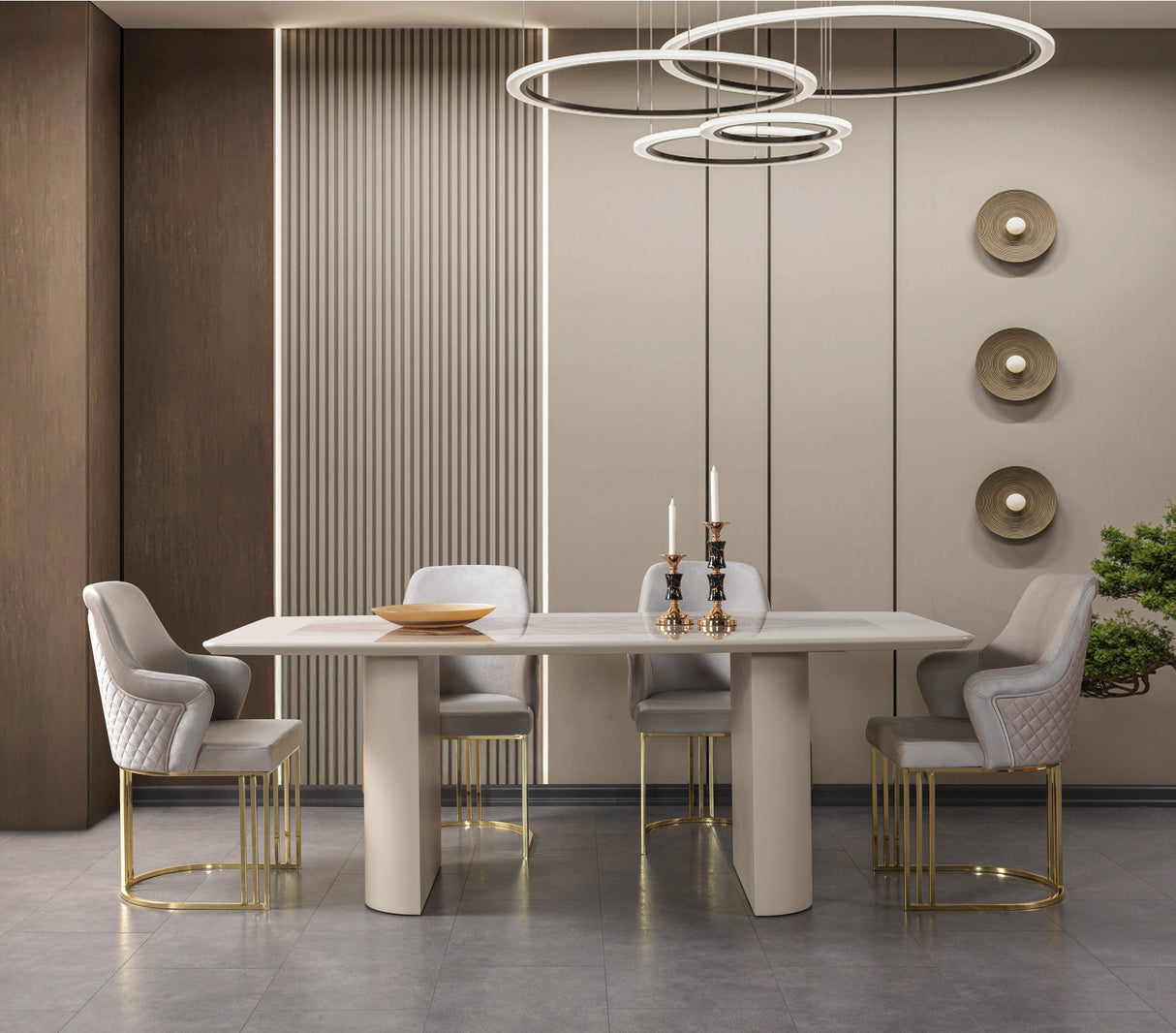 Carlina Ivory 7-Piece Dining Set from Nova Furniture - Luna Furniture