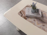 Carlina Ivory High-Gloss Coffee Table from Nova Furniture - Luna Furniture