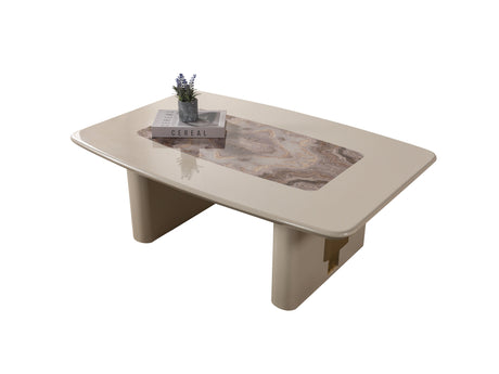 Carlina Ivory High-Gloss Coffee Table from Nova Furniture - Luna Furniture