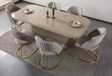 Milena Ivory 7-Piece Dining Set from Nova Furniture - Luna Furniture