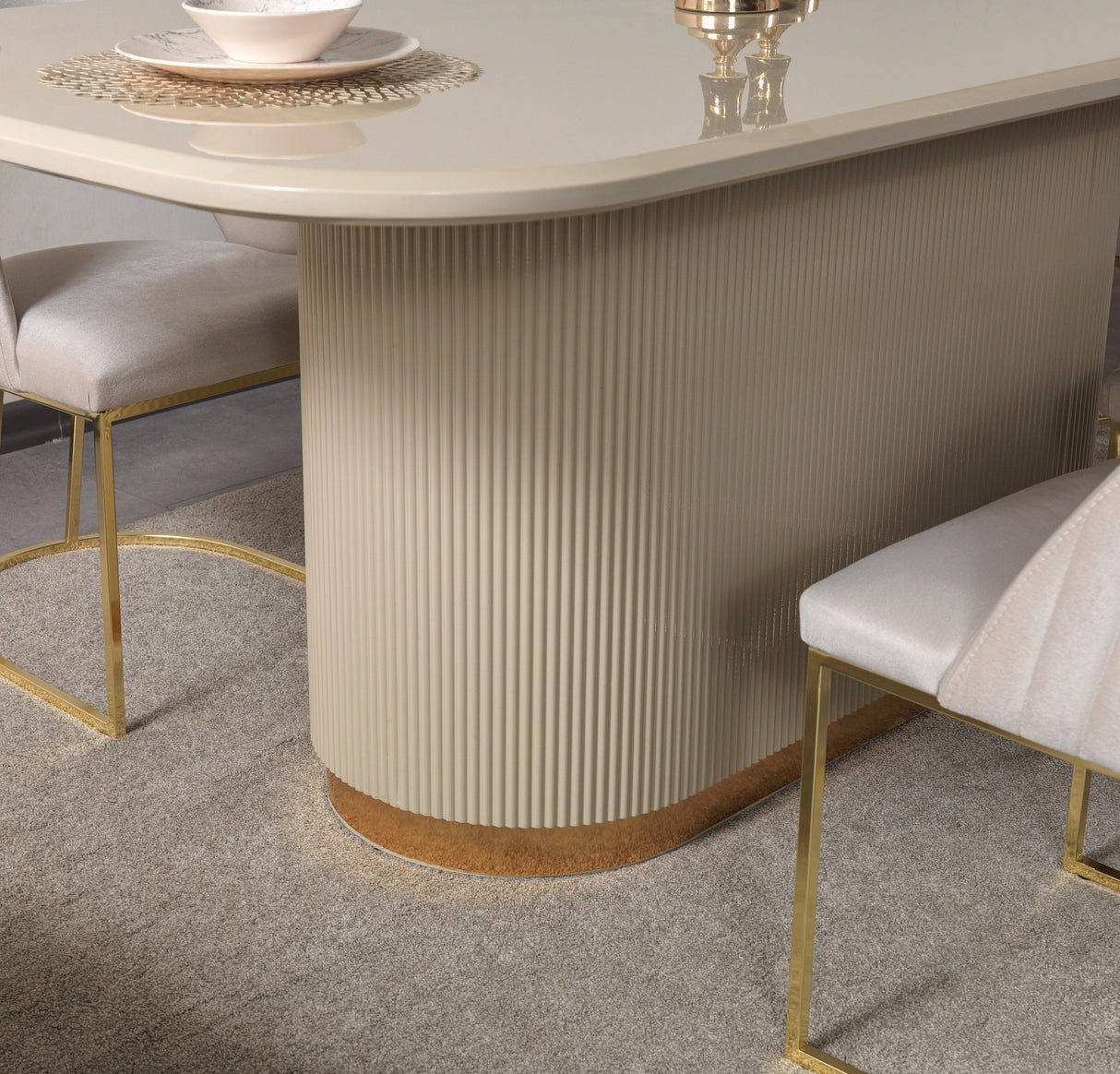 Milena Ivory 7-Piece Dining Set from Nova Furniture - Luna Furniture