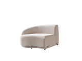 Bonita Ivory Velvet 3-Piece Curved Sectional from Nova Furniture - Luna Furniture