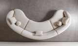 Bonita Ivory Velvet 3-Piece Curved Sectional from Nova Furniture - Luna Furniture