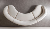 Bonita Ivory Velvet 3-Piece Curved Sectional from Nova Furniture - Luna Furniture