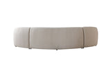 Bonita Ivory Velvet 3-Piece Curved Sectional from Nova Furniture - Luna Furniture