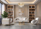 Fabiana Ivory Velvet Sofa from Nova Furniture - Luna Furniture