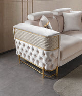 Fabiana Ivory Velvet Sofa & Loveseat from Nova Furniture - Luna Furniture