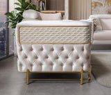 Fabiana Ivory Velvet Loveseat from Nova Furniture - Luna Furniture