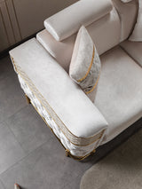 Fabiana Ivory Velvet Sofa & Loveseat from Nova Furniture - Luna Furniture