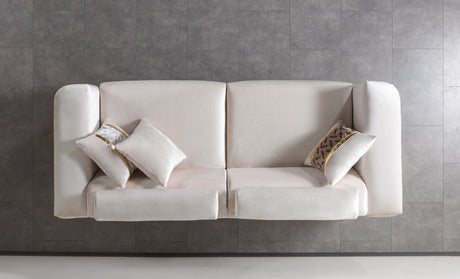 Fabiana Ivory Velvet Sofa & Loveseat from Nova Furniture - Luna Furniture
