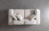Fabiana Ivory Velvet Loveseat from Nova Furniture - Luna Furniture