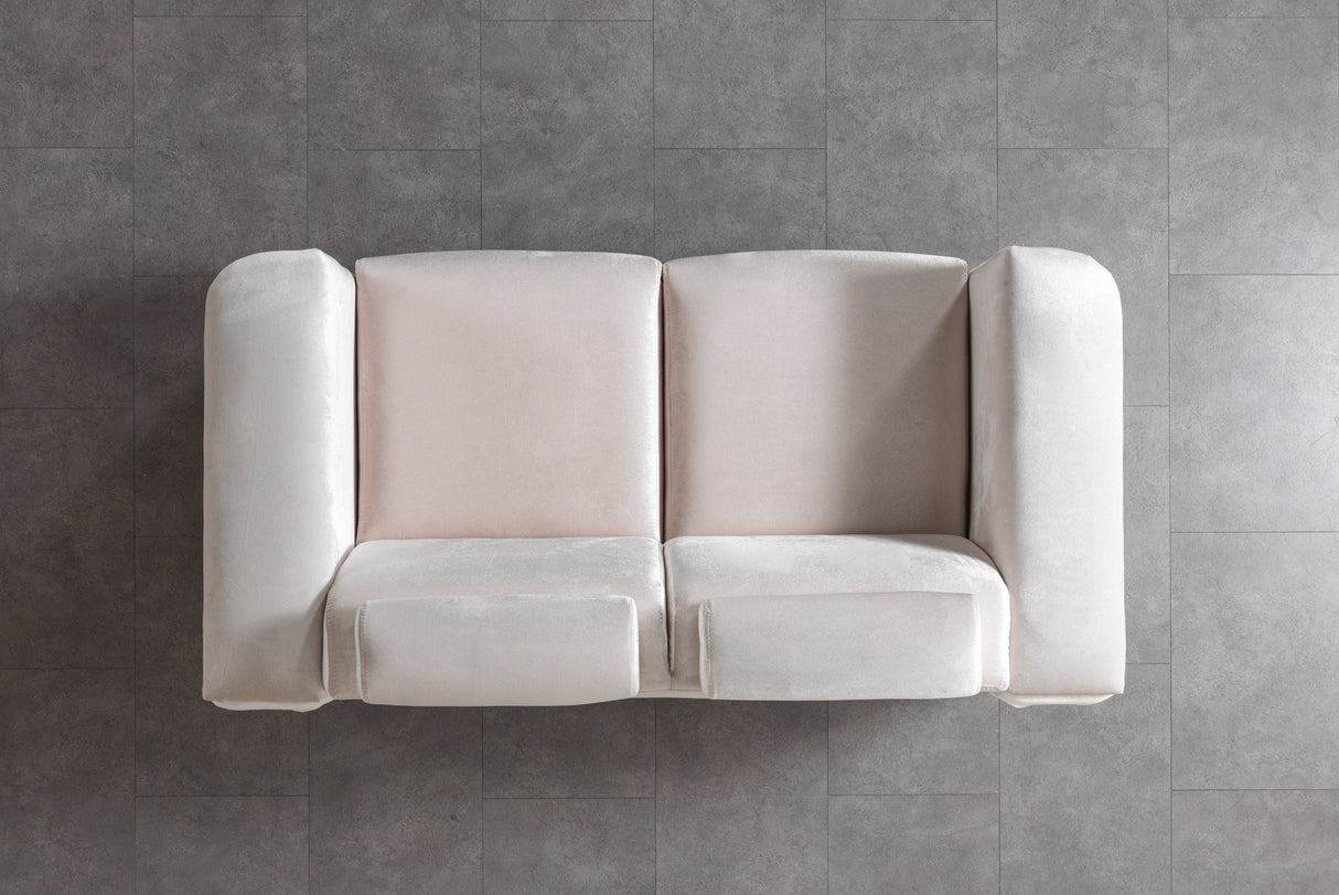 Fabiana Ivory Velvet Sofa & Loveseat from Nova Furniture - Luna Furniture