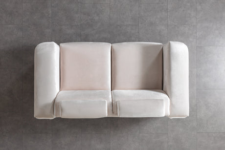 Fabiana Ivory Velvet Sofa & Loveseat from Nova Furniture - Luna Furniture