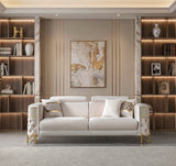 Fabiana Ivory Velvet Sofa from Nova Furniture - Luna Furniture