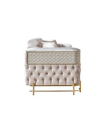 Fabiana Ivory Velvet Sofa & Loveseat from Nova Furniture - Luna Furniture