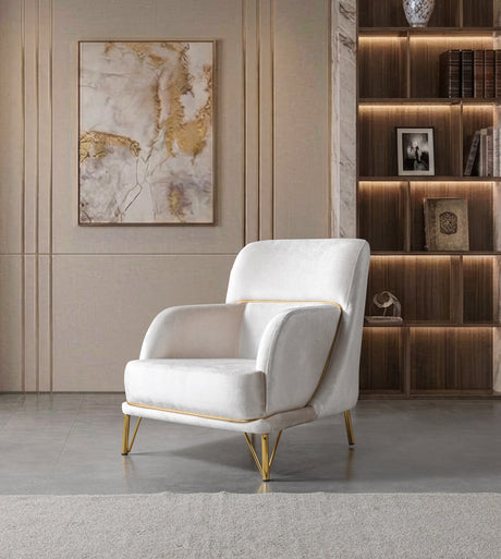 Fabiana Ivory Velvet Sofa & Loveseat from Nova Furniture - Luna Furniture