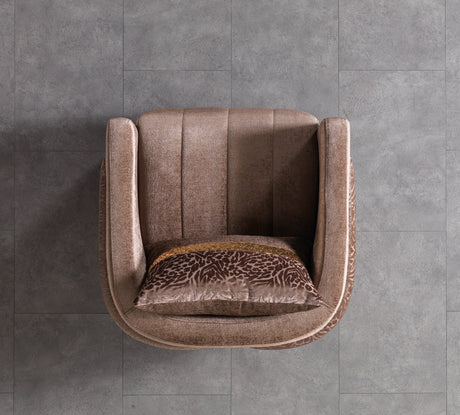 Carlina Coffee/Gold Velvet Sofa & Loveseat from Nova Furniture - Luna Furniture