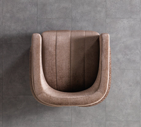 Carlina Coffee/Gold Velvet Chair from Nova Furniture - Luna Furniture