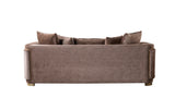 Carlina Coffee/Gold Velvet Sofa & Loveseat