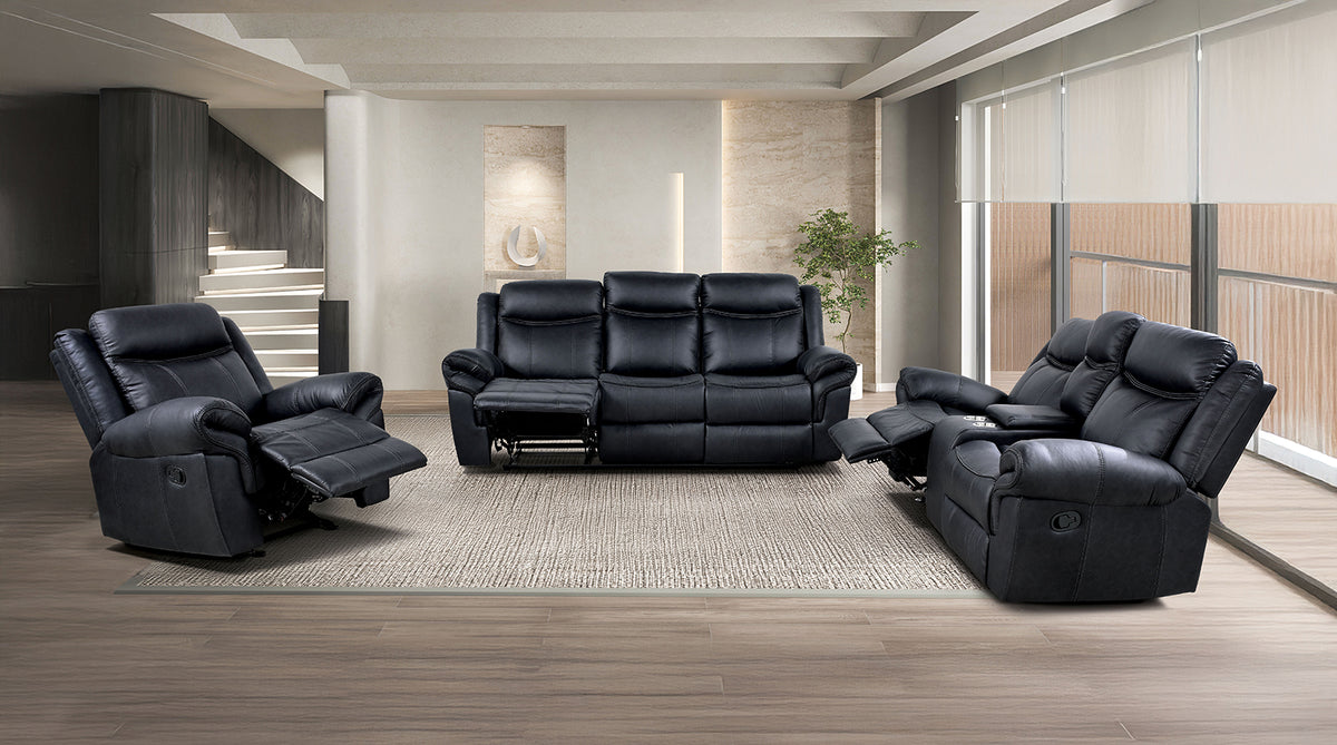 Agata Black Glider Recliner from Furniture of America - Luna Furniture