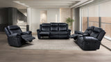 Agata Black Glider Recliner Loveseat from Furniture of America - Luna Furniture
