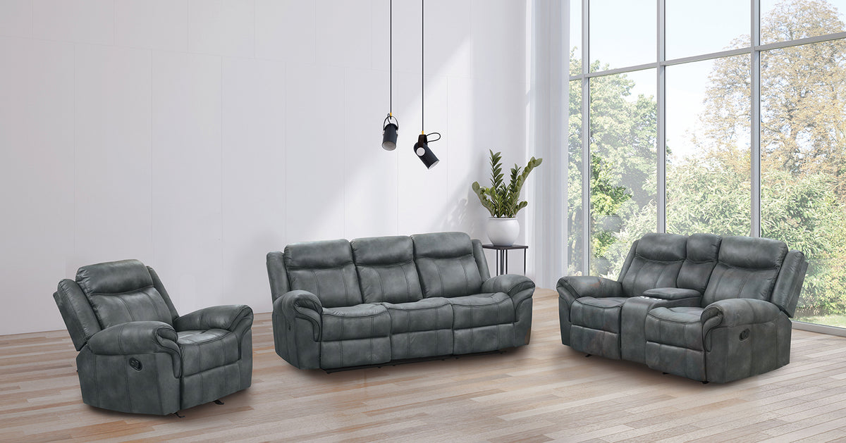 Agata Dark Gray Glider Recliner from Furniture of America - Luna Furniture