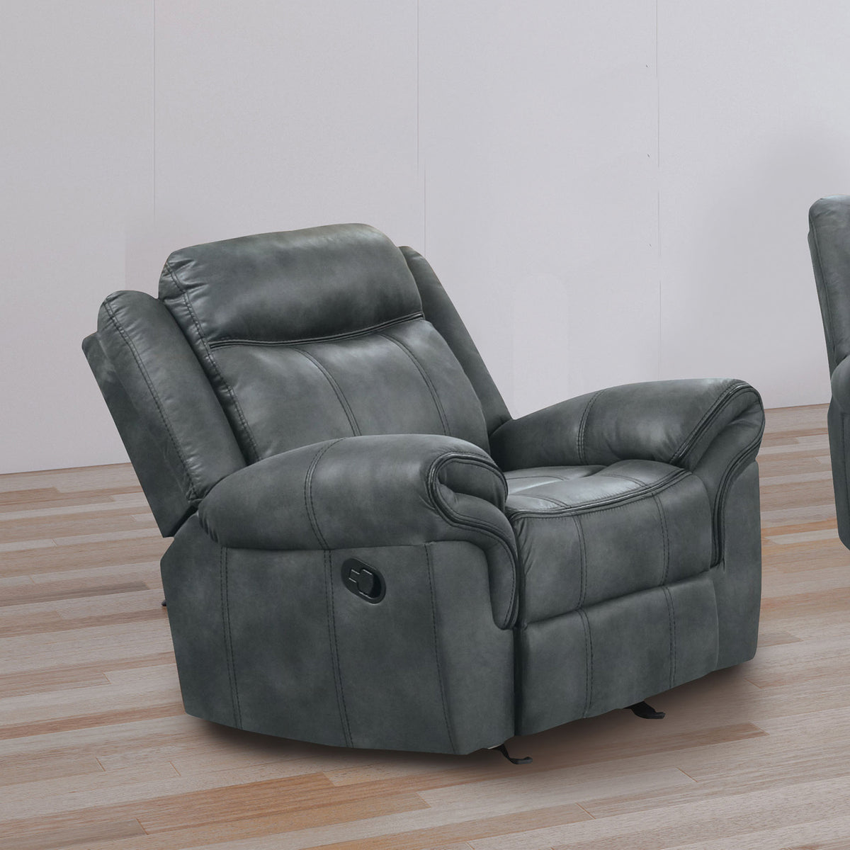 Agata Dark Gray Glider Recliner from Furniture of America - Luna Furniture